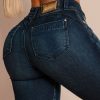 Women * | Pit Bull Jeans 63006 Destroyed Jeans Medium Blue