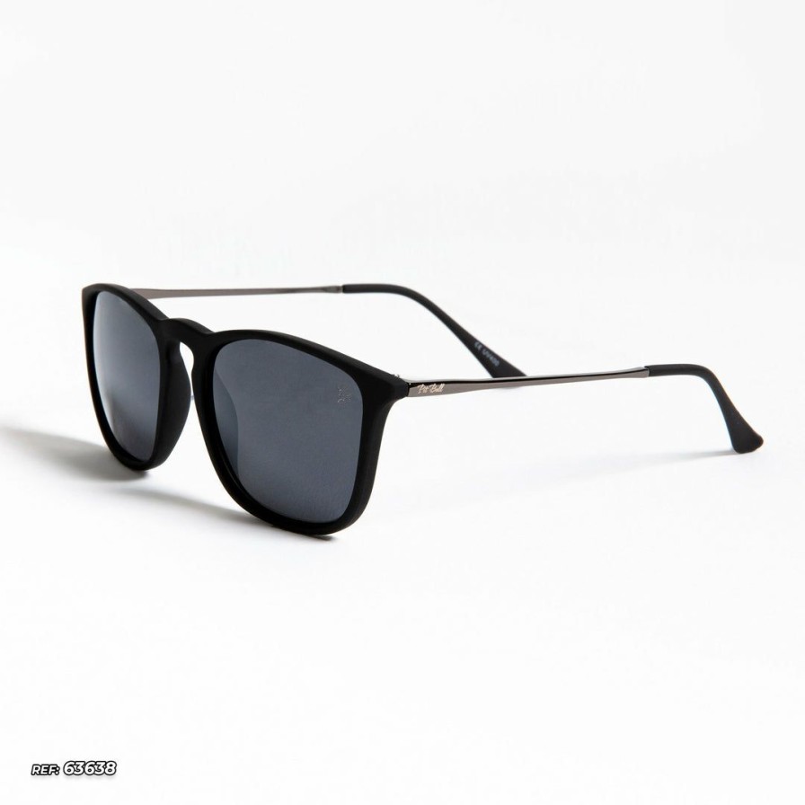 Accessories * | Pit Bull Jeans Accessories Square Sunglass Thin 63638 Black