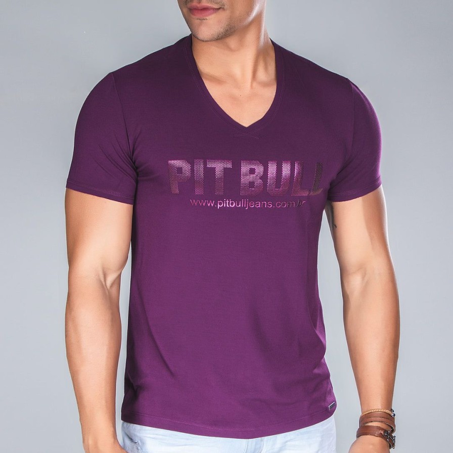 Men * | Pit Bull Malha Men V-Neck Shirt 33792