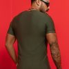 Men * | Pl Malha 62526 Men'S T-Shirt With Exclusive Logomania Identity Military Green