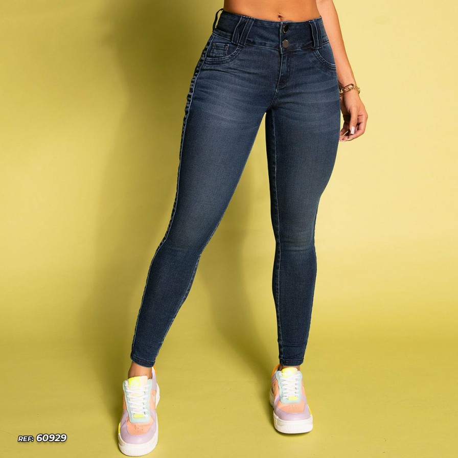 Women * | Pit Bull Jeans News 60929 Skinny Jeans With Butt Lift Effect And Side Logomania Ref: 60929