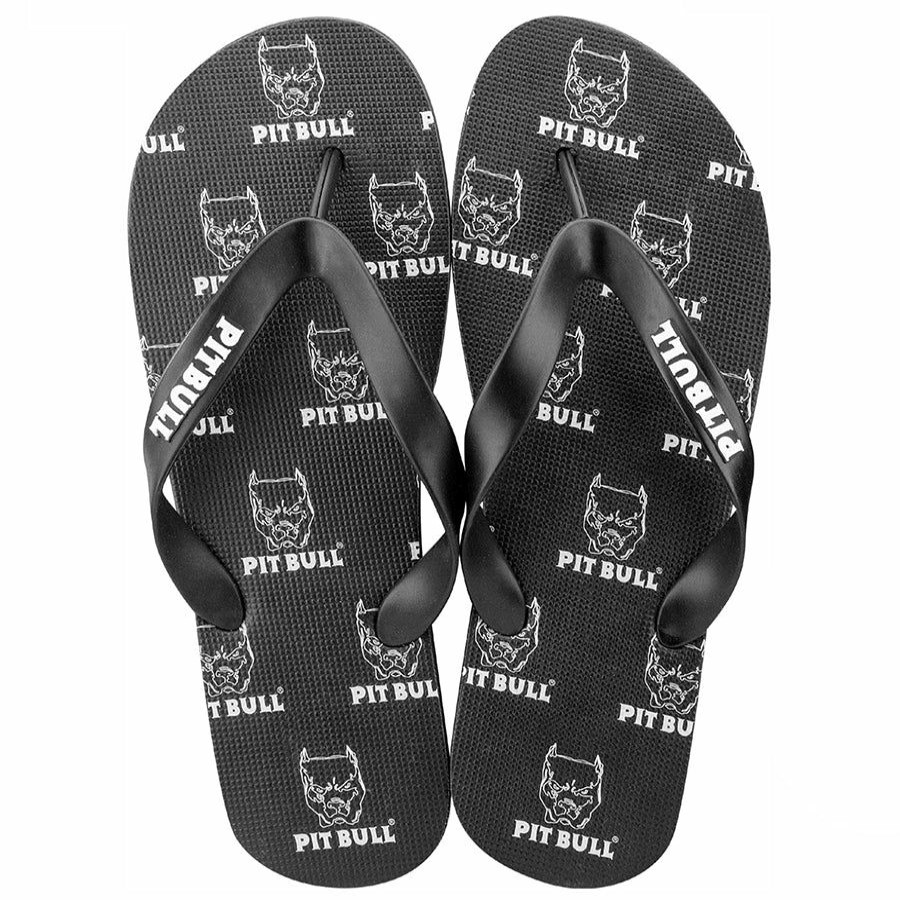 Men * | Pit Bull Jeans Pit Bull Slipper With B&W Logomania 34689