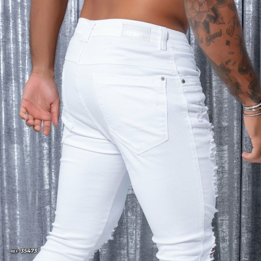 Men * | Representacao Jeans Men Pants Slim Destroyed 35473