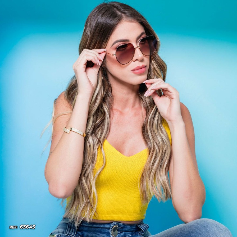 Accessories * | Pit Bull Jeans Hexagonal Sunglass Stylish 63643 Accessories