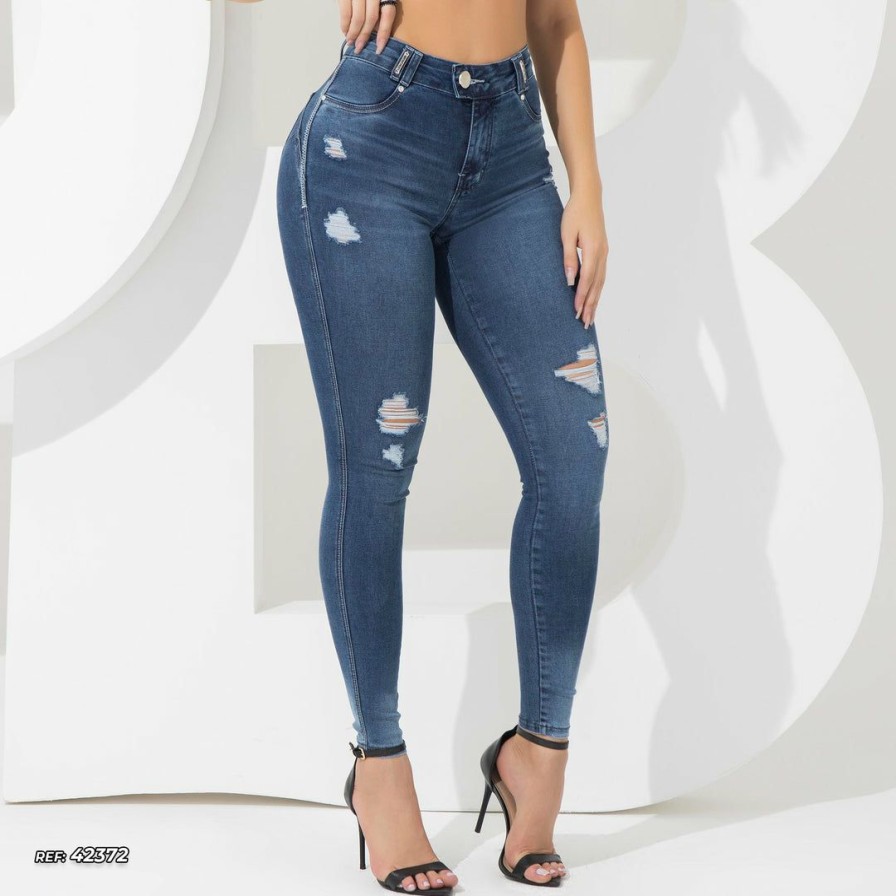 Women * | Representacao Jeans Women Straight Jeans 42372 Turbo Collection