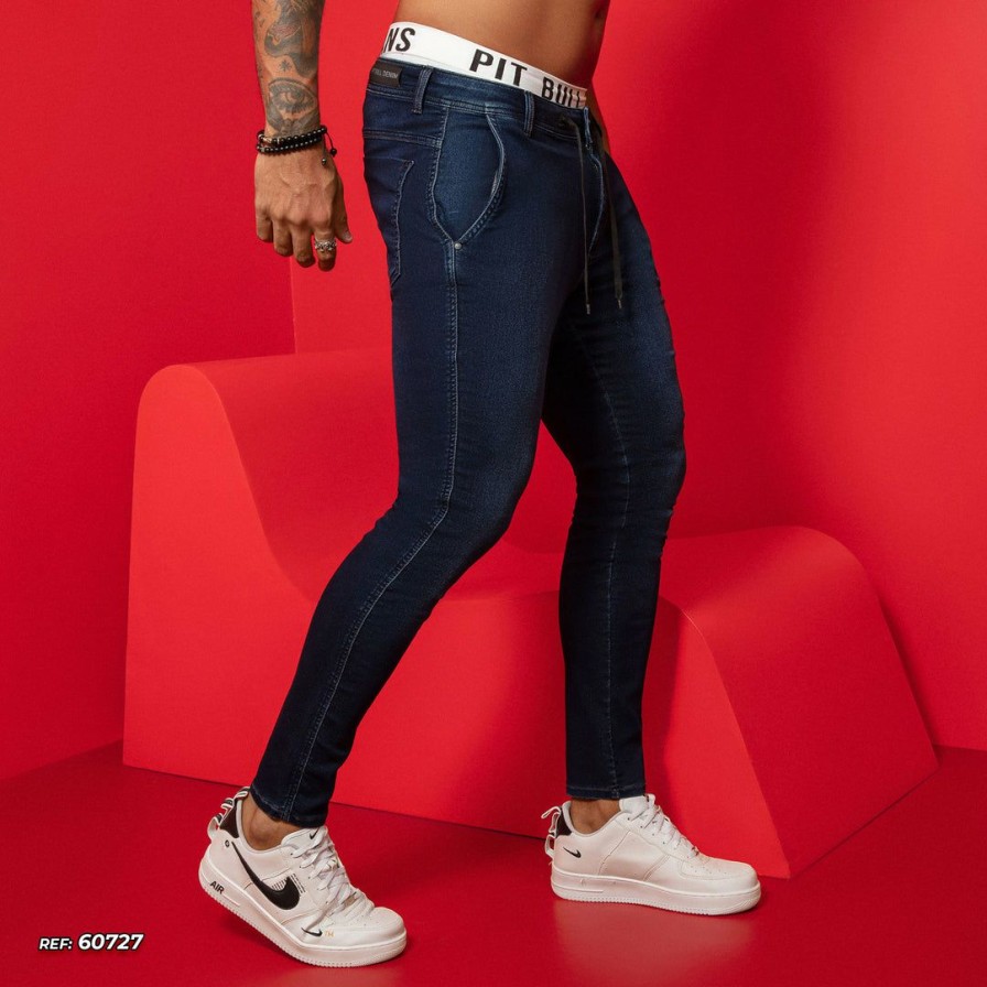 Men * | Pit Bull Jeans Official 60727 Men'S Denim Pants With Perfect Fit Identity