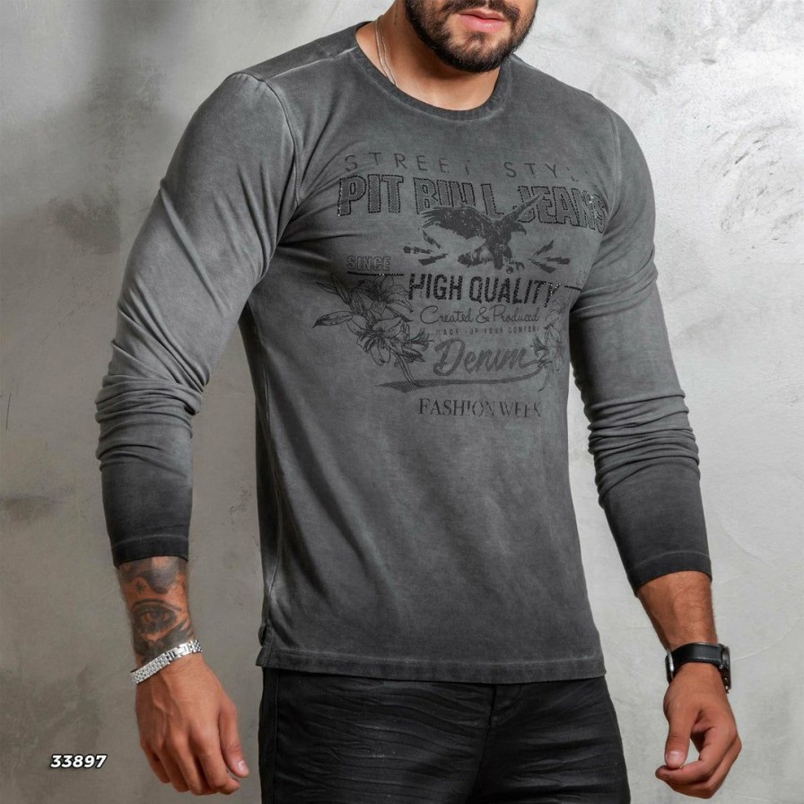 Men * | Pit Bull Malha Men Long Sleeve T-Shirt 33897