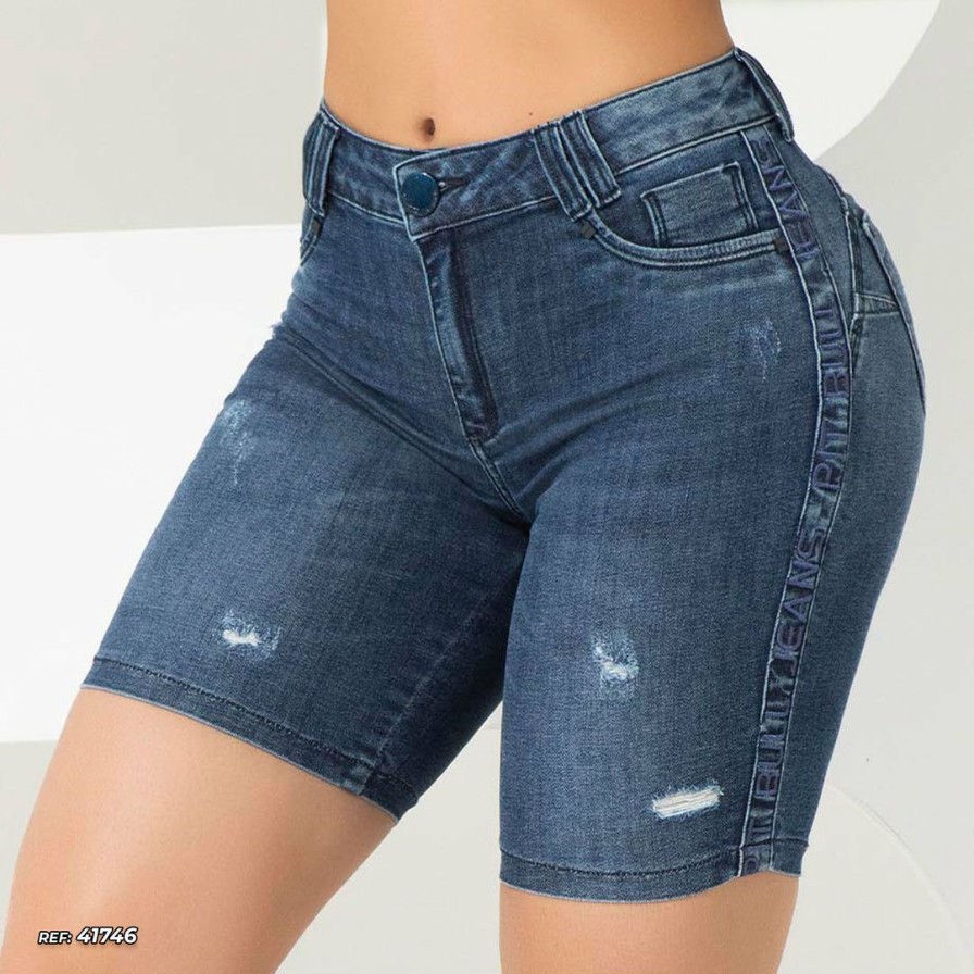 Women * | Representacao Jeans Women Bermuda Short 41746 Medium Blue