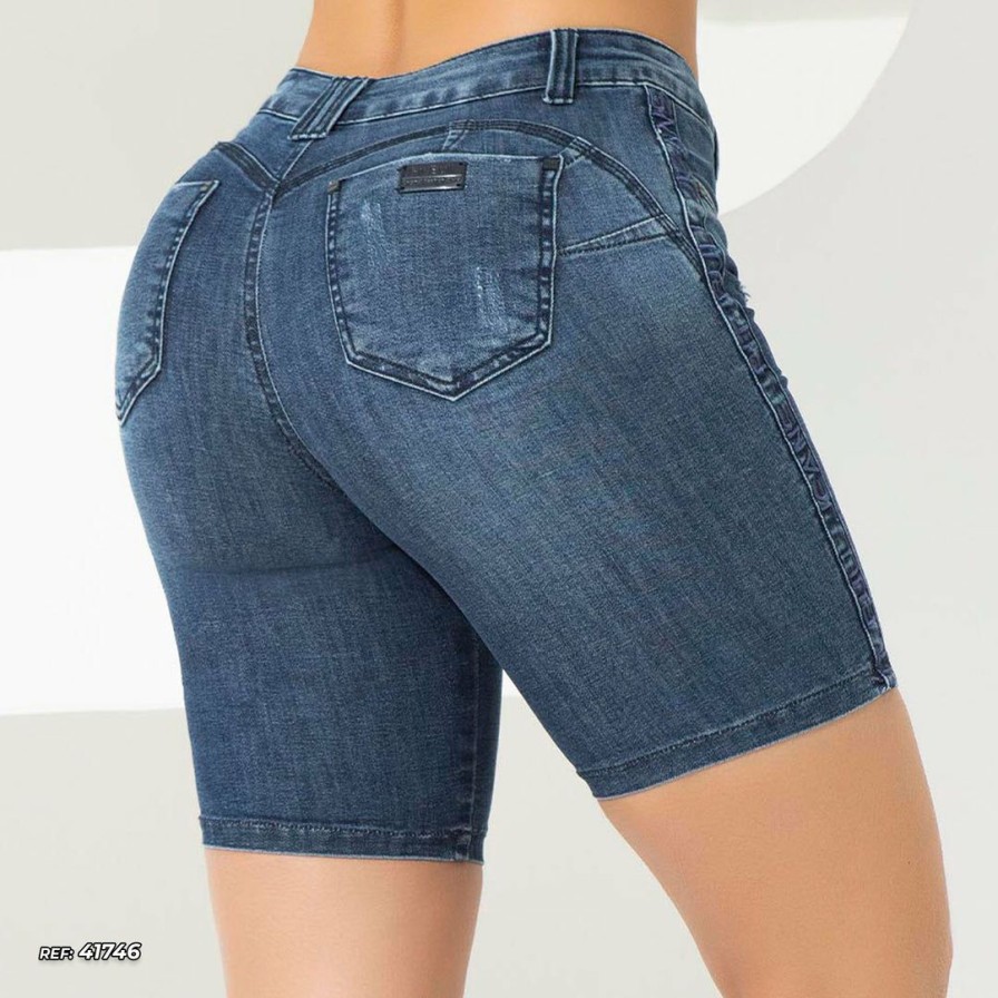 Women * | Representacao Jeans Women Bermuda Short 41746 Medium Blue