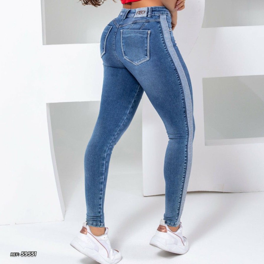 Women * | Pit Bull Jeans Hot Pants With Side Logo 59551