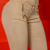 Women * | Pl Jeans 61539 Cropped Jogger Pants Tight Fit With Butt Lift Effect