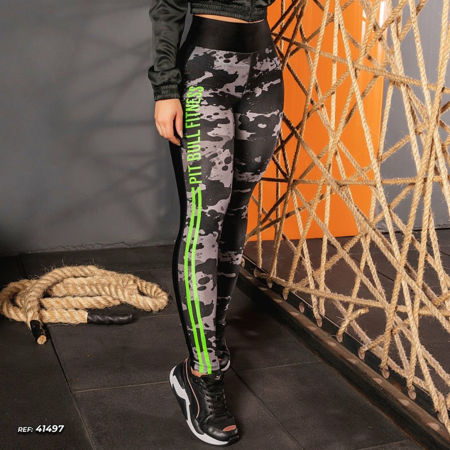 Women * | Pl Fitness Women Fit Legging Camouflage Print 41497