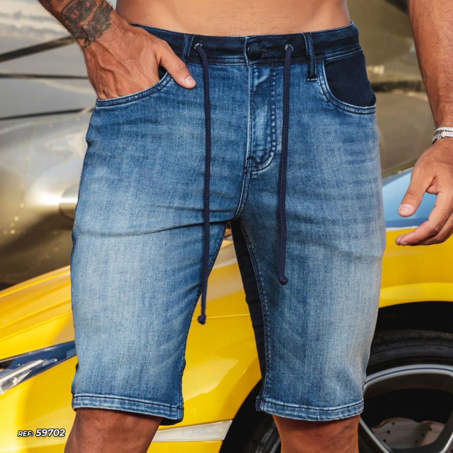 Men * | Pl Jeans Conecte-Se Bicolor Jogger Shorts 59702