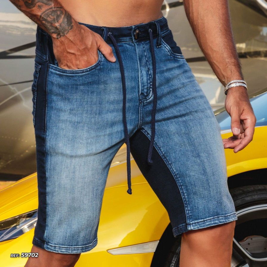 Men * | Pl Jeans Conecte-Se Bicolor Jogger Shorts 59702