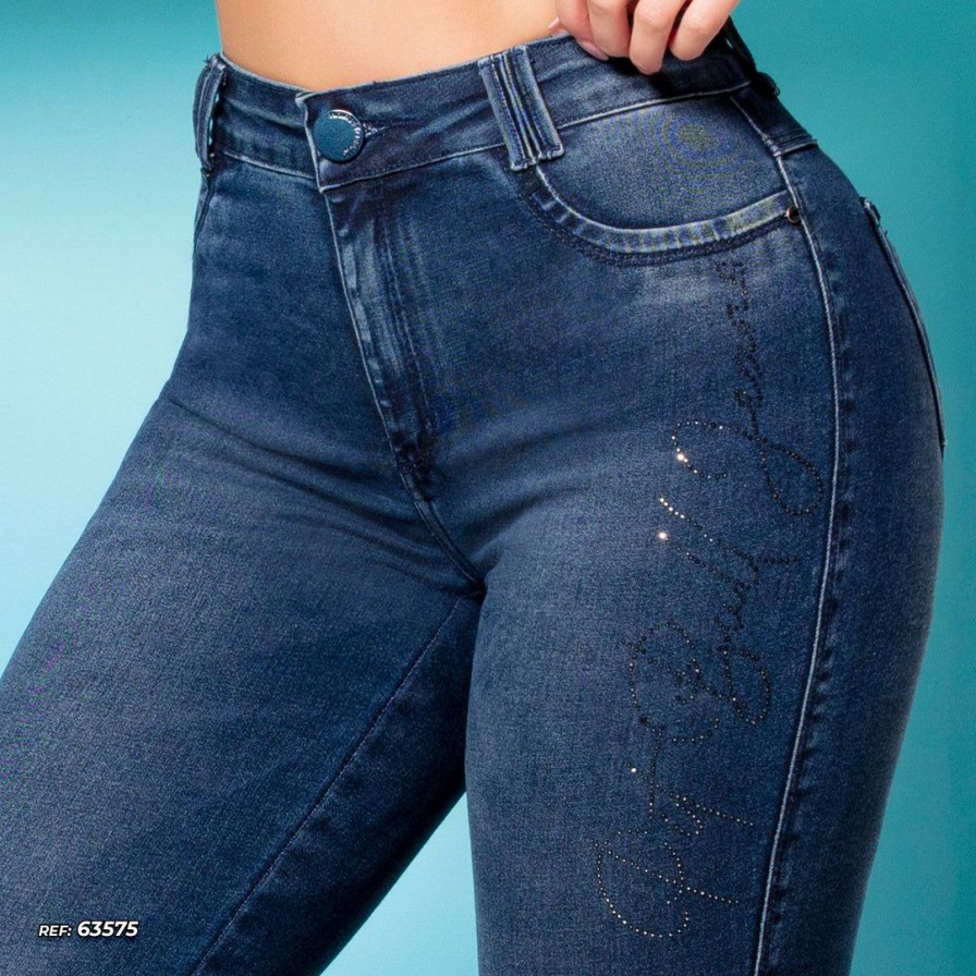 Women * | Representacao Jeans Skinny Pants Butt Lifiting Exclusive 63575 Women Medium Blue