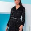 Women * | Pl Representacao Malha Women Shirt Dress With Eyelets 60271 Black