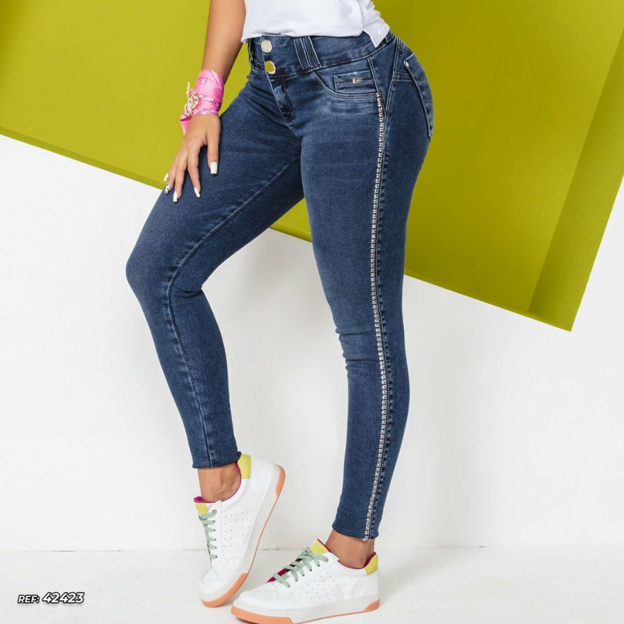 Women * | Pit Bull Jeans Black Diamond Skinny Jeans 42423 Conecte-Se