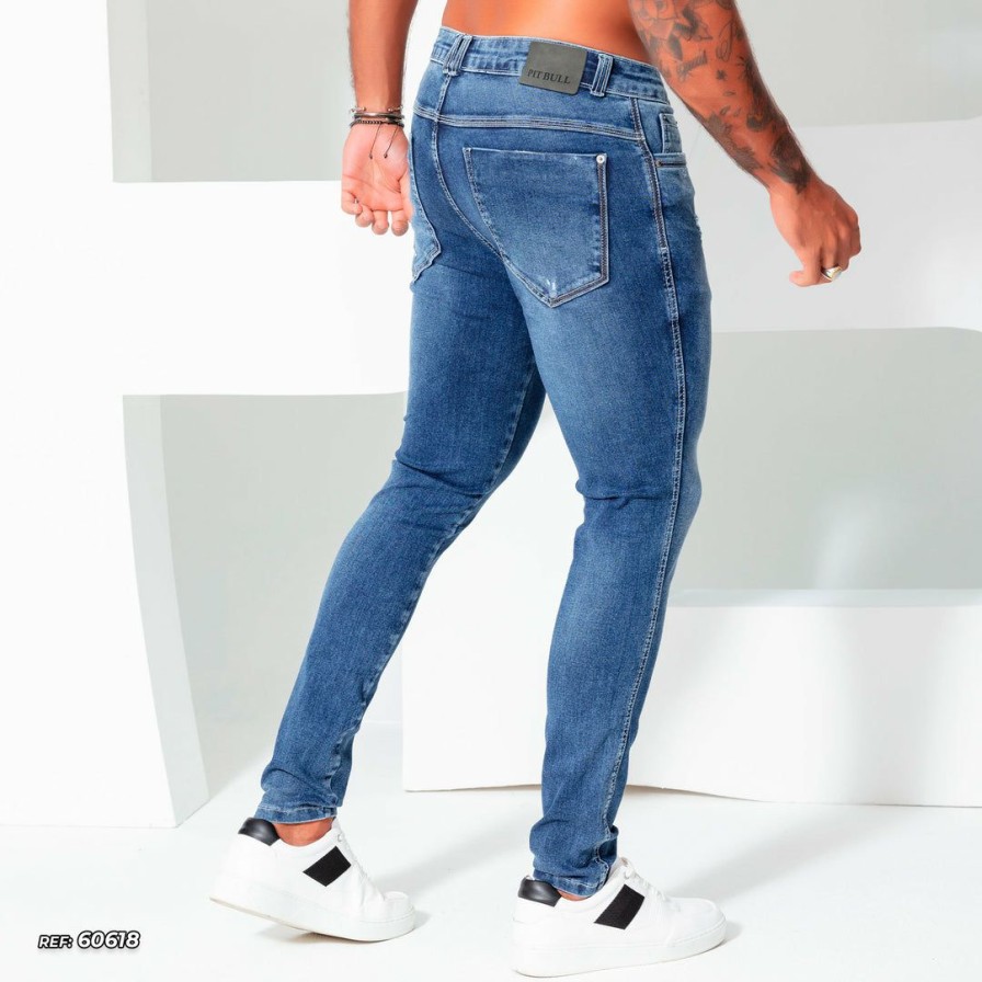 Men * | Representacao Jeans Men'S Slim Jeans With Threadbare Pants 60618