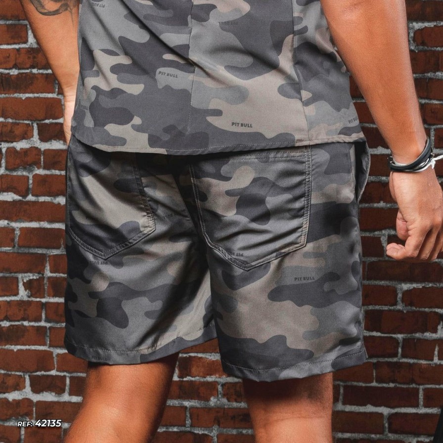 Men * | Pl Representacao Malha Turbo Collection Men Stretch Bermuda 42135 Camuflaged