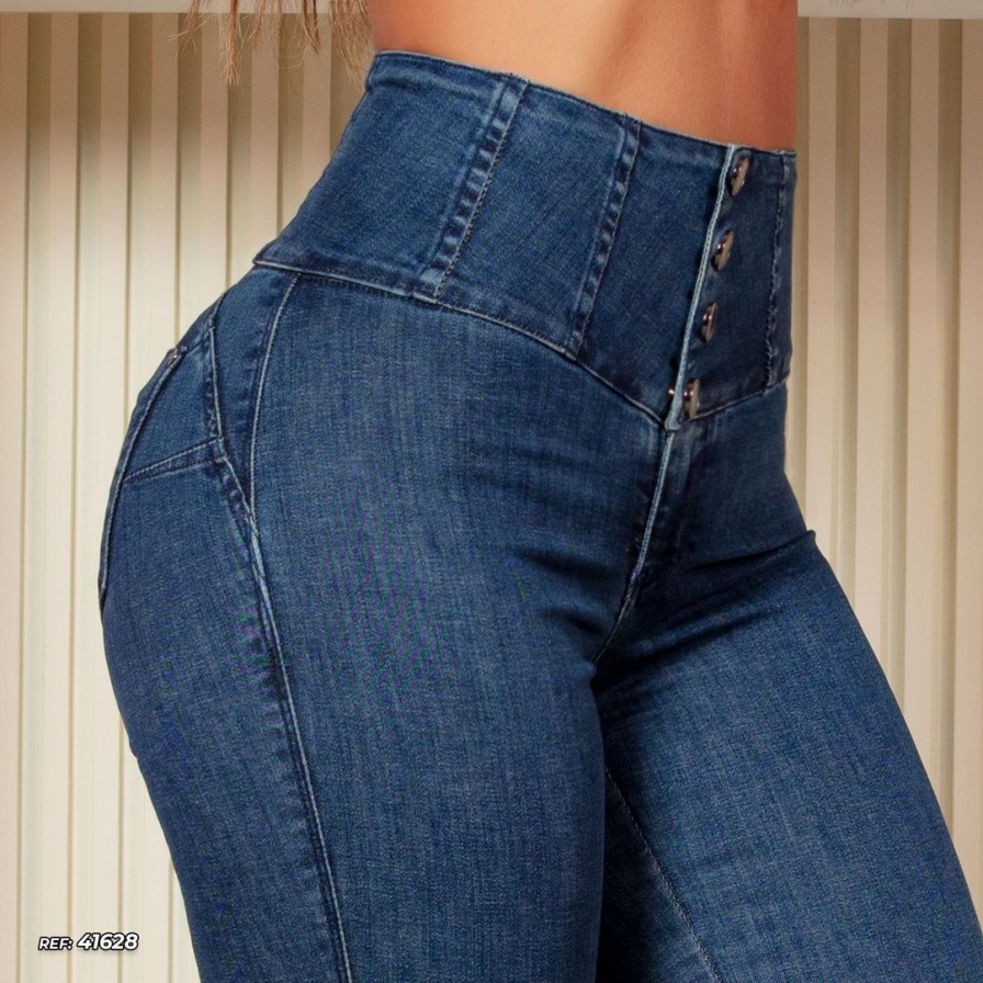 Women * | Pit Bull Jeans 41628 Shaped Skinny Jeans With Wide Waistband And Butt Lift Turbo Collection