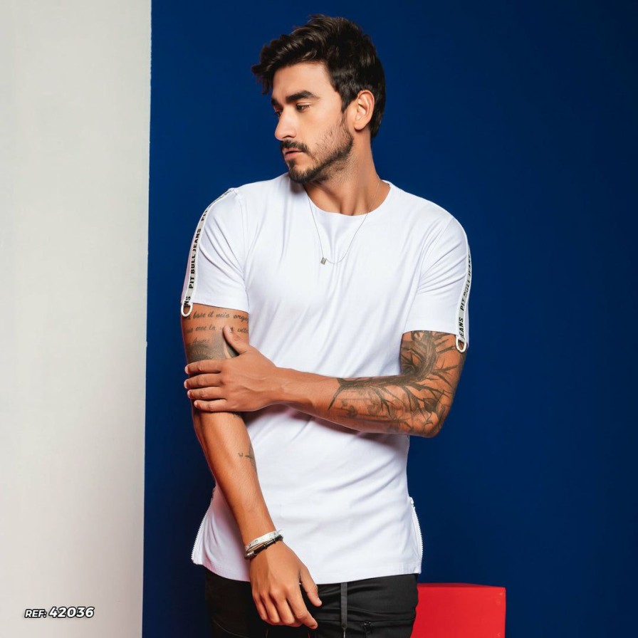 Men * | Pl Representacao Malha Men T-Shirt 42036 White