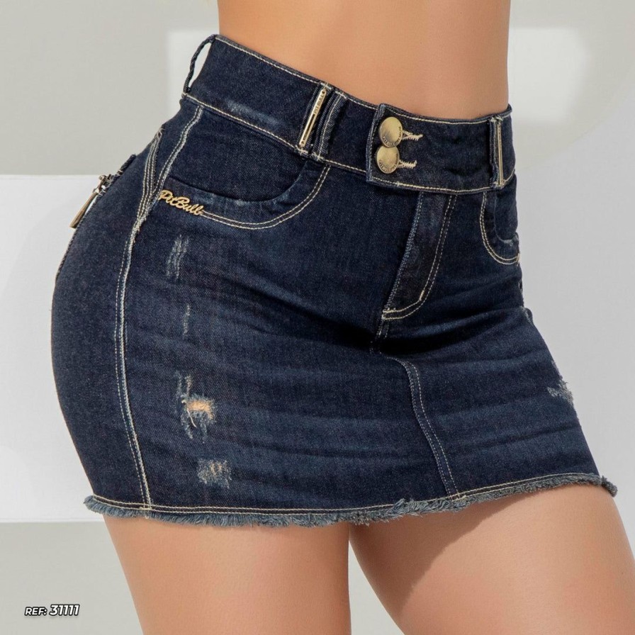 Women * | Representacao Jeans Turbo Collection Women Demin Mini Skirt 31111