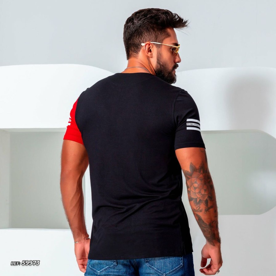 Men * | Pl Representacao Malha And Black Men'S T-Shirt 59973