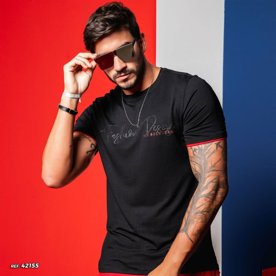 Men * | Pl Representacao Malha Men T-Shirt 42155 Black