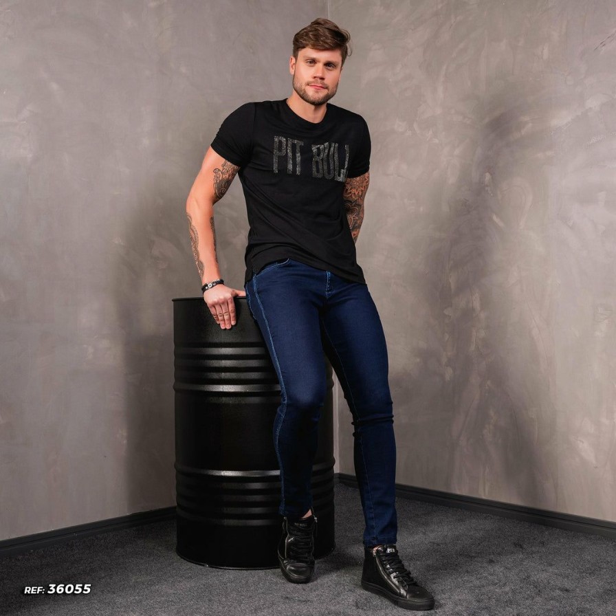 Men * | Pit Bull Jeans Men Straight Jeans 36055