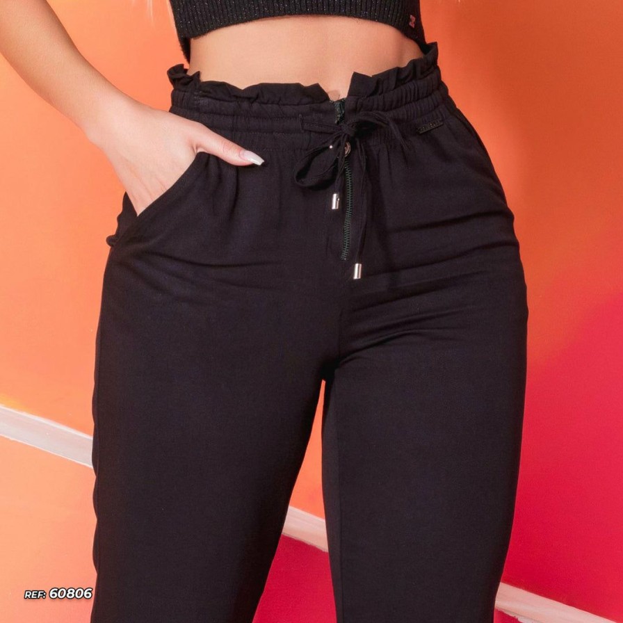 Women * | Pl Representacao Malha Jogger Pants Clochard 60806 Black