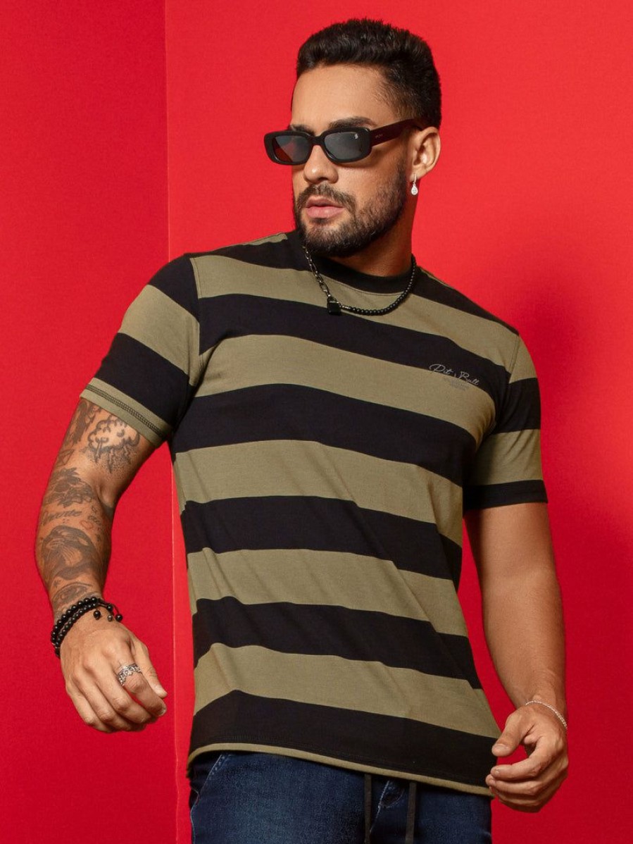 Men * | Pl Malha 62001 Men'S T-Shirt 62001 Men'S T-Shirt Striped