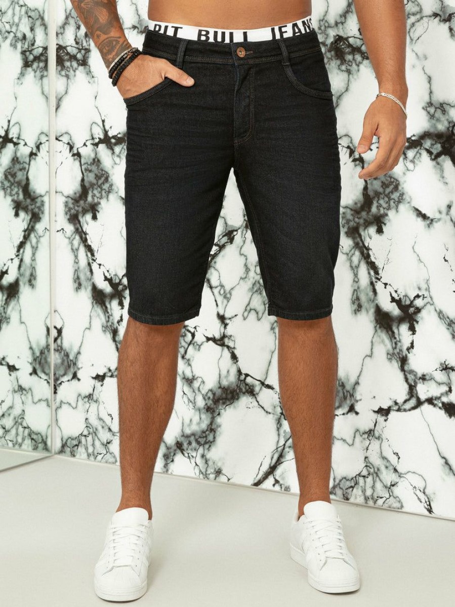 Men * | Pl Jeans Identity 60746 Modern Denim Shorts With Logomania