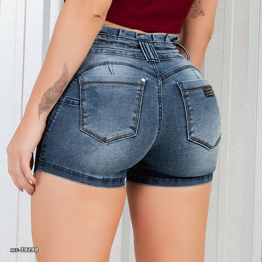 Women * | Representacao Jeans Women Denim Short 39298 Bottoms Medium Blue