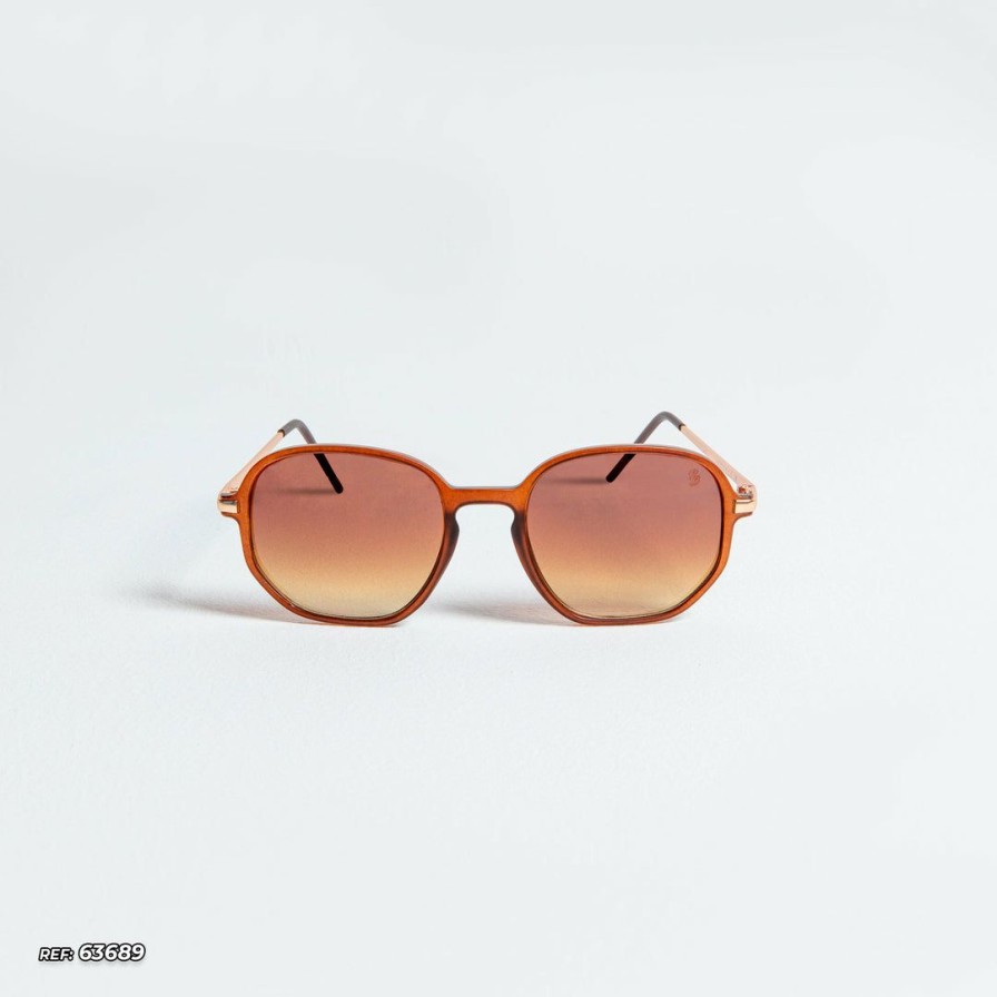 Accessories * | Pit Bull Jeans Round Sunglass Thin Frame 63689 Sun Glass