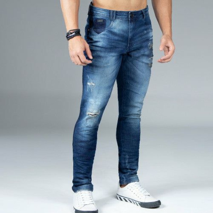 Men * | Pit Bull Jeans Men Straight Jeans 32689