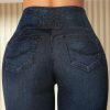 Women * | Pit Bull Jeans Identity 61860 Classic Jeans With Lipo Shape Dark Blue