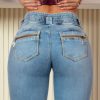 Women * | Pit Bull Jeans Tight Pants With Butt Lift Effect And Shaping Waist 61558 Movement