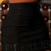 Women * | Pit Bull Jeans Official 60491 Women Skirt News Black