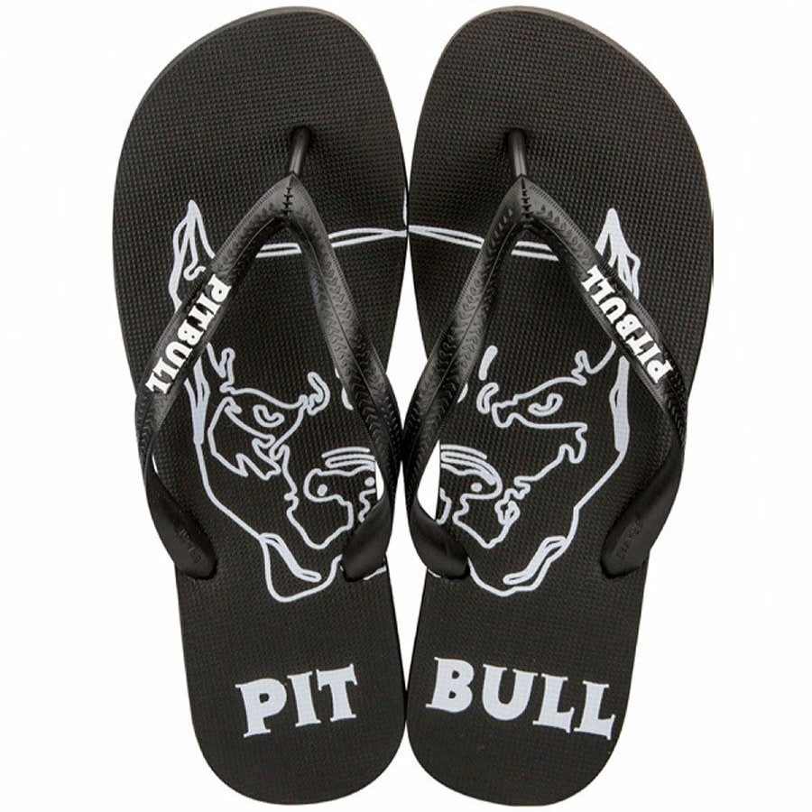 Men * | Pit Bull Jeans Men'S Authentic Pit Bull Flip Flops 34684