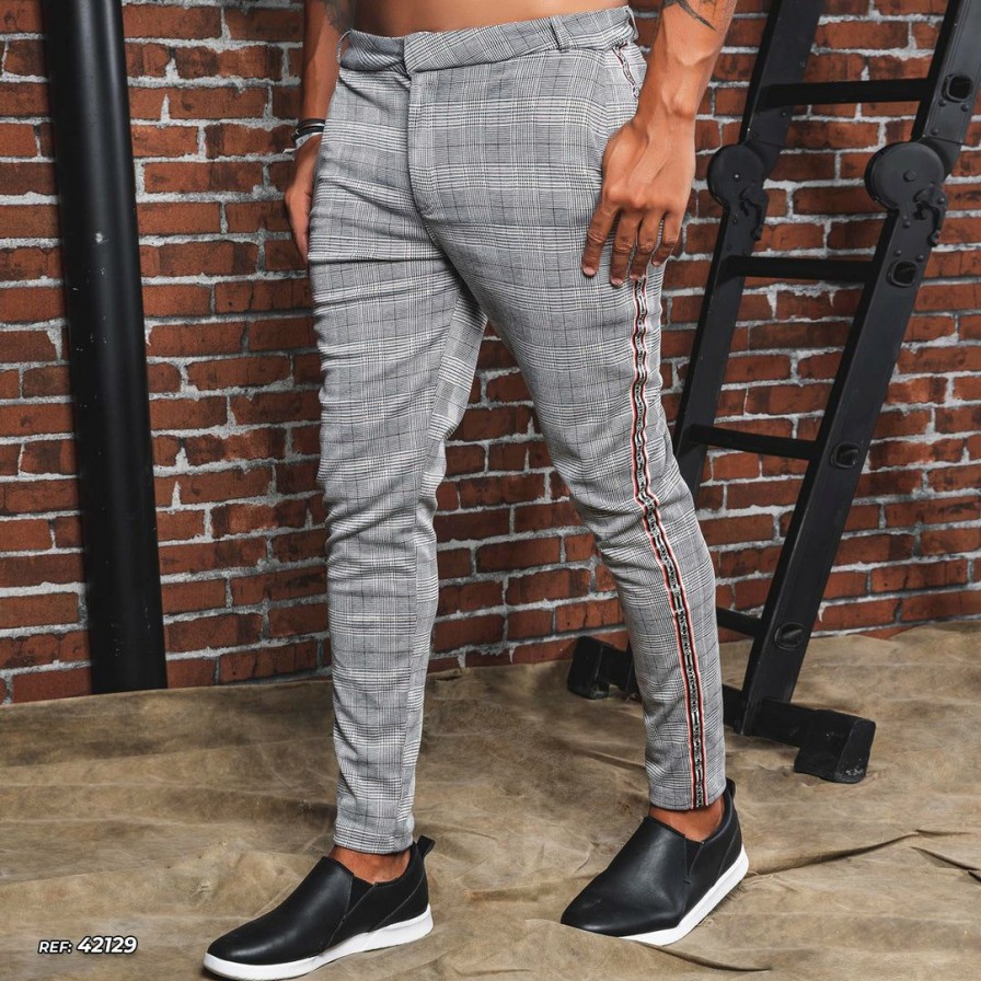 Men * | Representacao Malha Turbo Collection Checkered Men'S Pants 42129 Chess