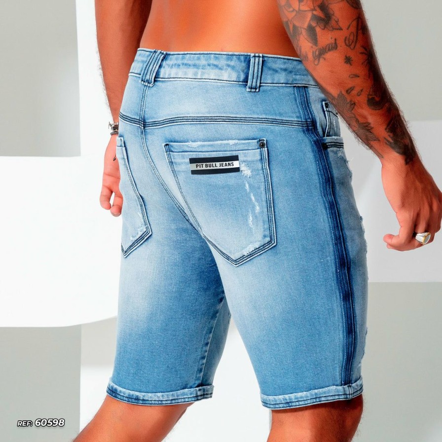 Men * | Pl Representacao Jeans Men'S Denim Jogger Shorts 60598