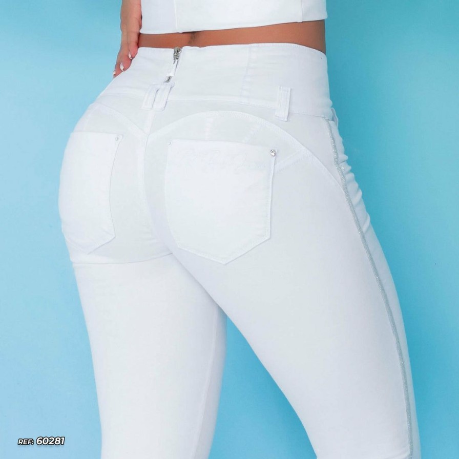 Women * | Representacao Jeans Skinny Pants Perfect Waist 60281 White