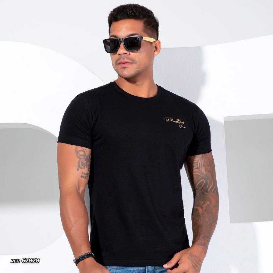 Men * | Pl Malha News Basic T-Shirt O-Neck 62828