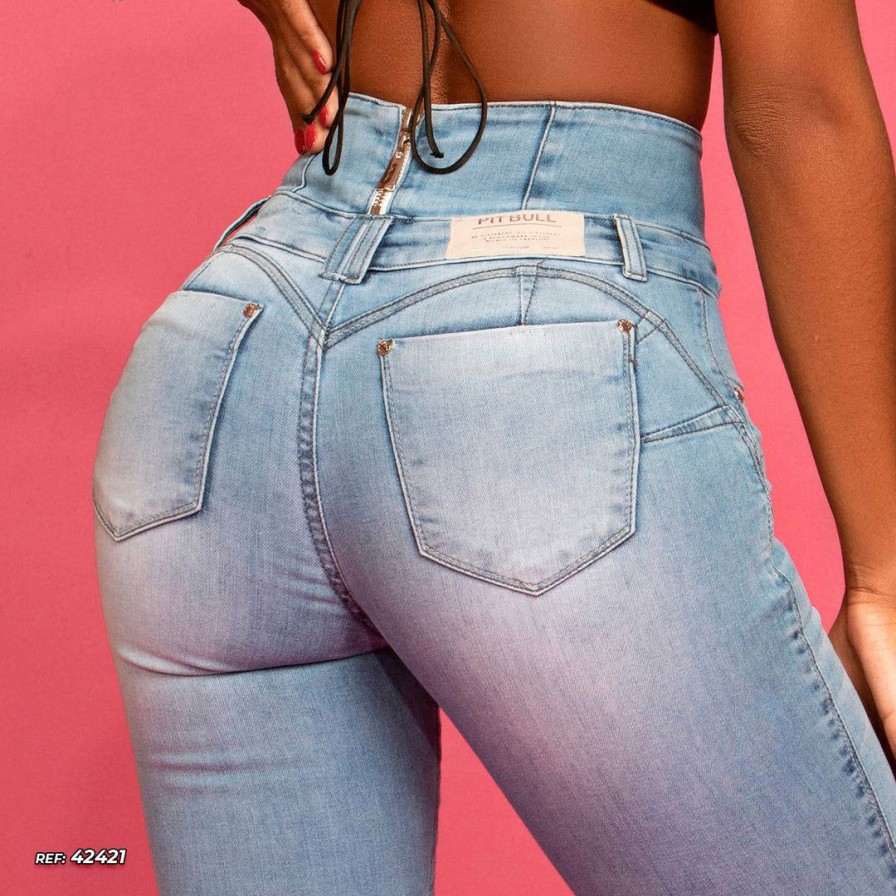 Women * | Pit Bull Jeans Movement Denim Pants Fitted With Butt Lift Effect And Perfect Waist 42421