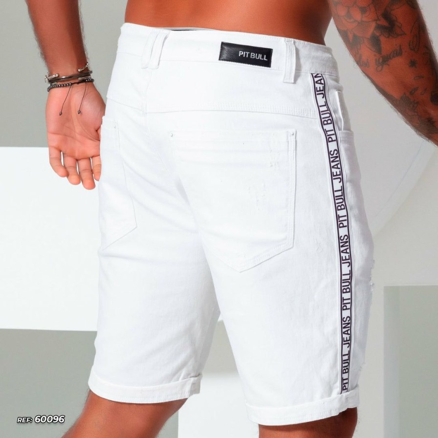 Men * | Representacao Jeans Men'S Shorts With Personalization 60096 White