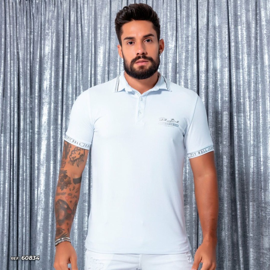 Men * | Pl Representacao Malha Men'S Polo 60834 Polera White