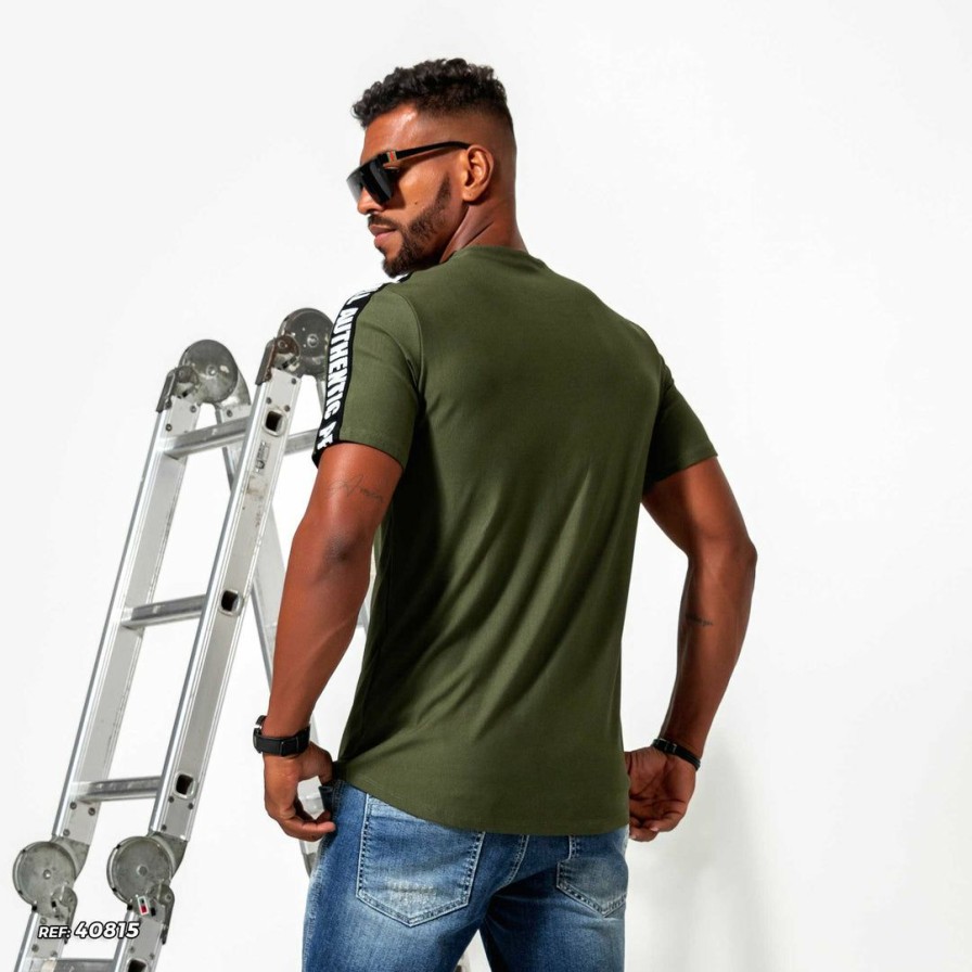 Men * | Pl Malha Tune In Collection Men T-Shirt 40815 Military Green